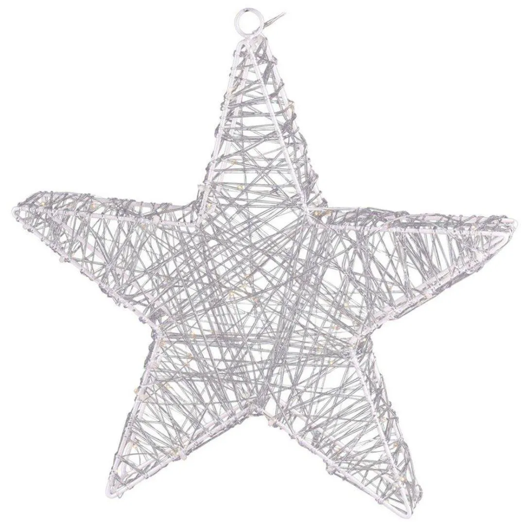 Pre-Lit Led Christmas Star With 30 Warm White Lights & Timer