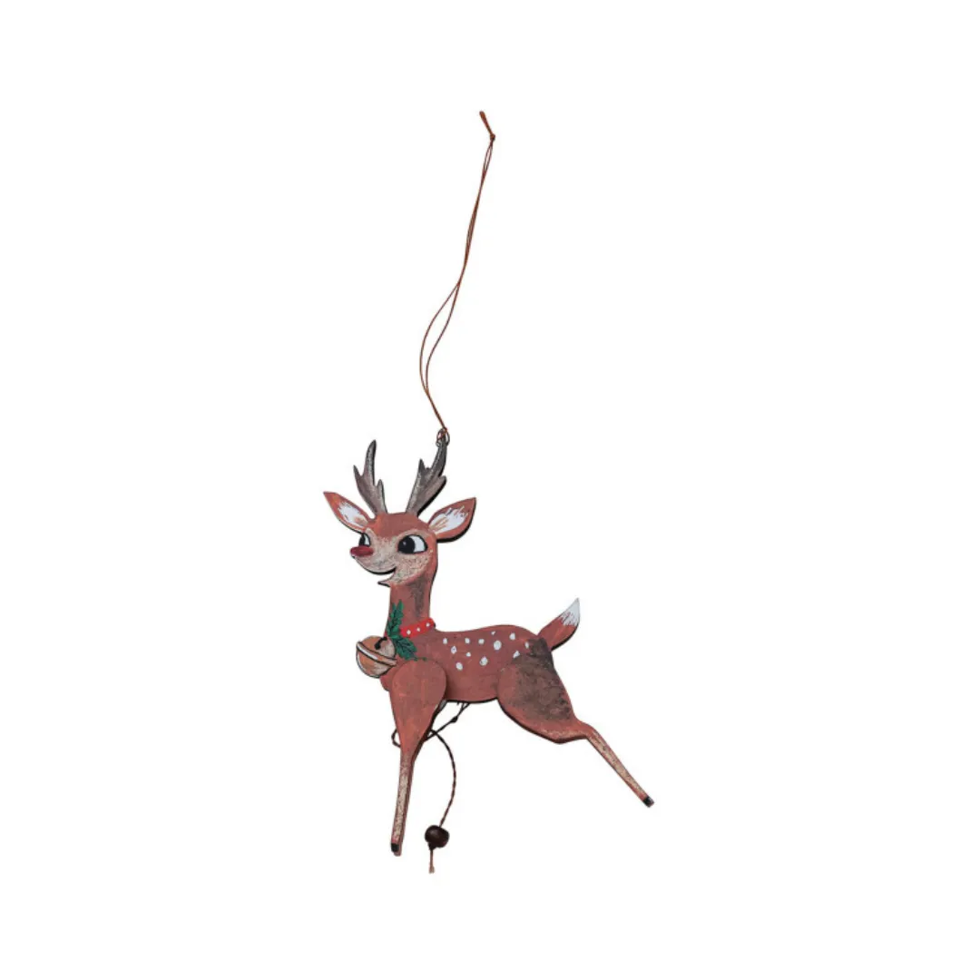 Recycled Paper Deer Pull Ornament- Two Options