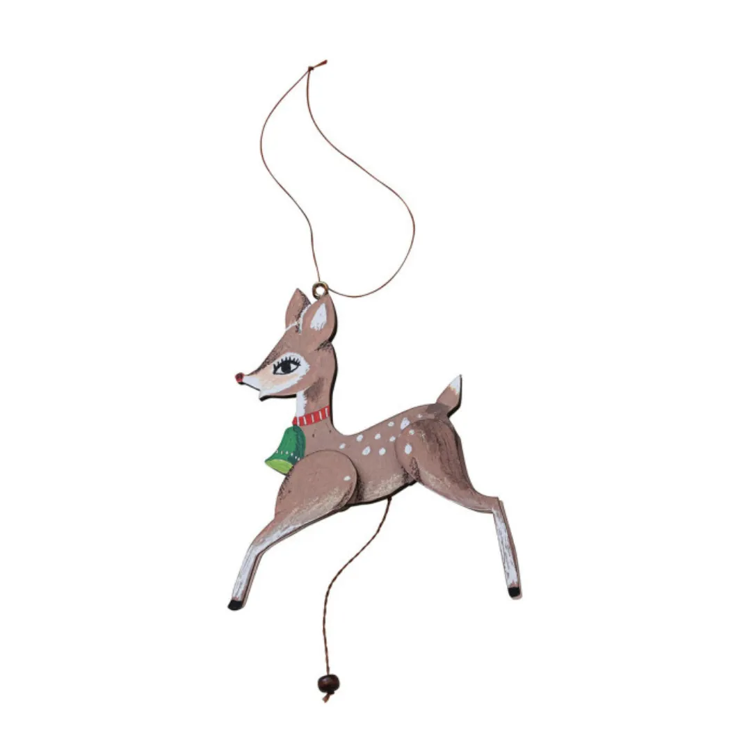 Recycled Paper Deer Pull Ornament- Two Options