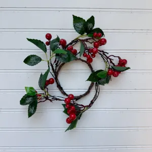 Rose Leaves & Berries Candle Ring