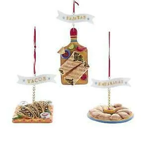 Set of 3 Fajita, Taco and Empanada Ornaments