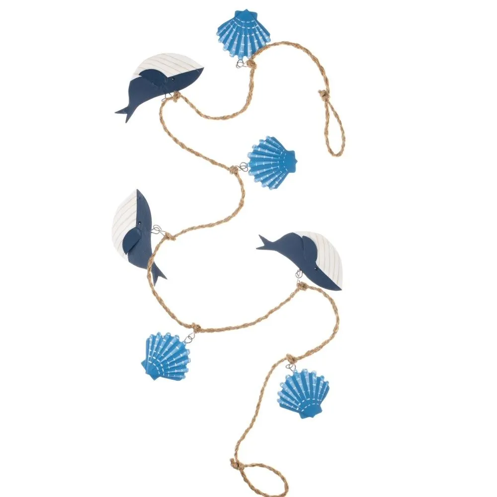 Shoeless Joe 90cm Whale & Scallop Garland