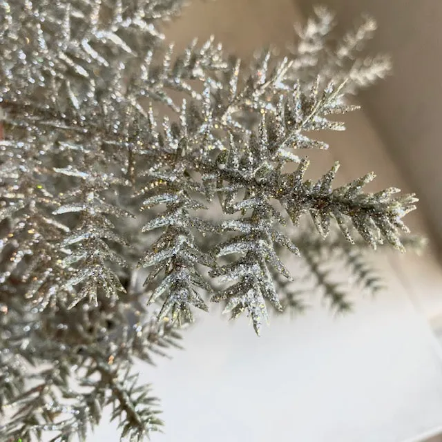 Silver Glitter Fir Tree