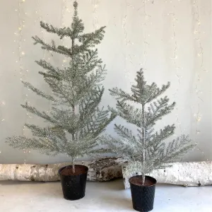 Silver Glitter Fir Tree