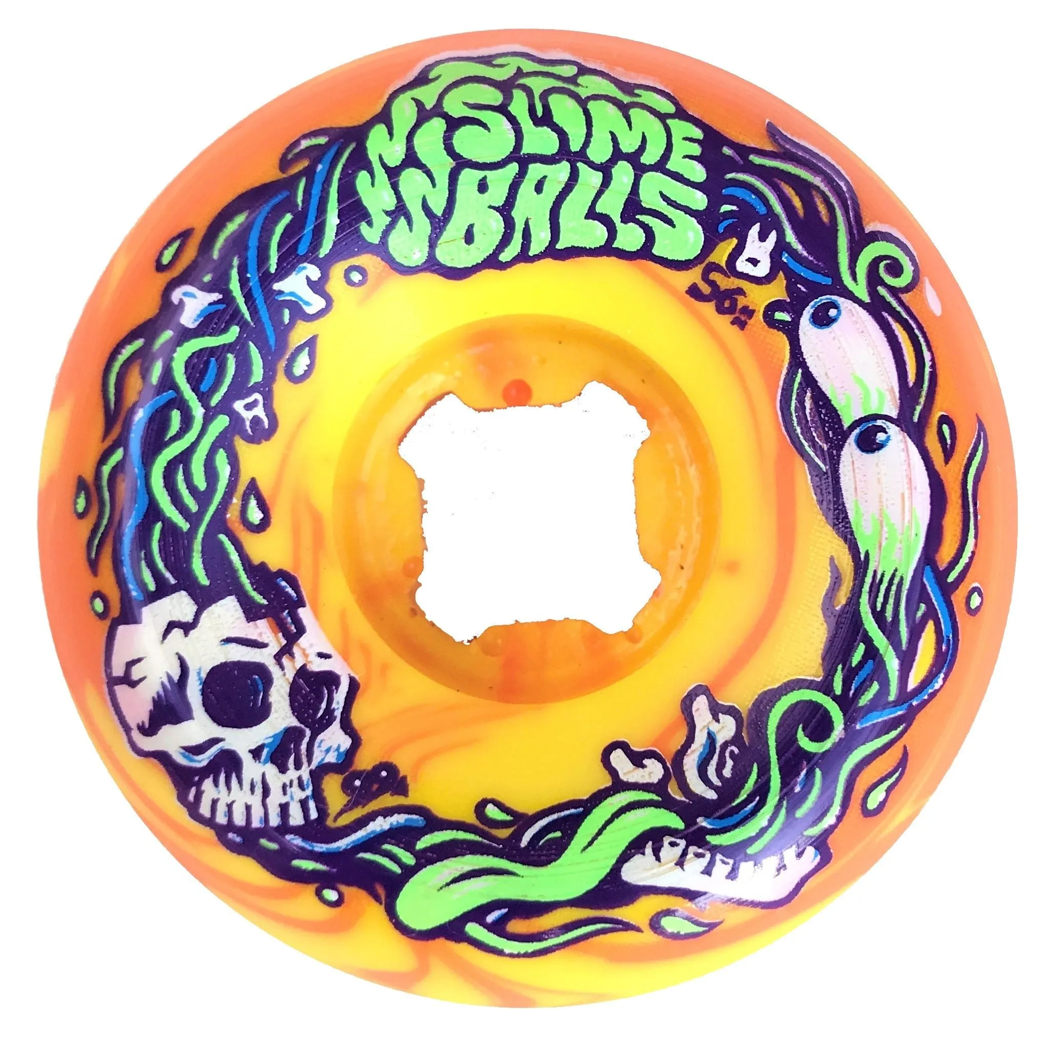 SLIME BALLS BRAINS SPEED BALLS ORANGE/YELLOW 99A (56MM)