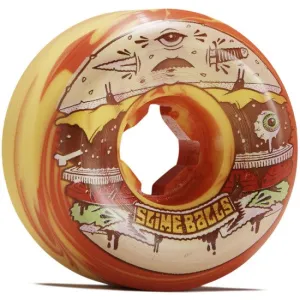 SLIME BALLS WHEELS JEREMY FISH BURGER SPEED BALLS RED/YELLOW SWIRL 99A (56MM)