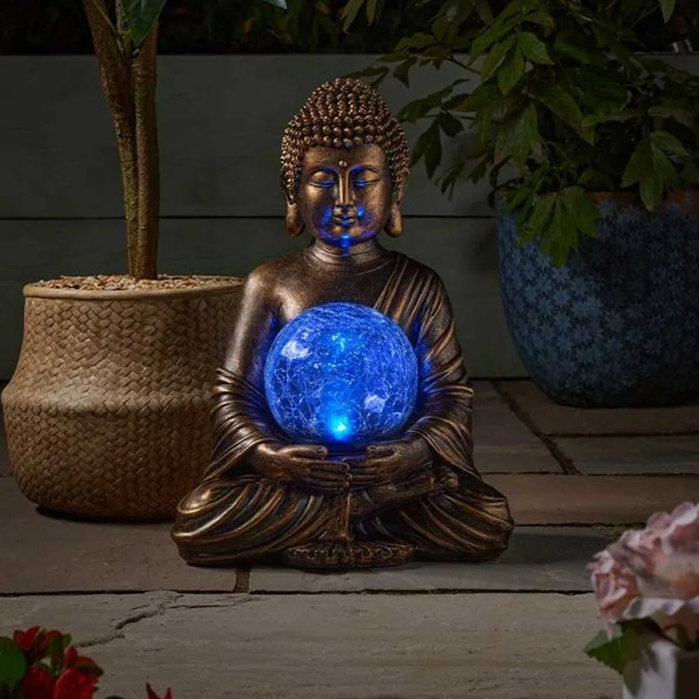 Smart Solar 12cm Gazing Buddha