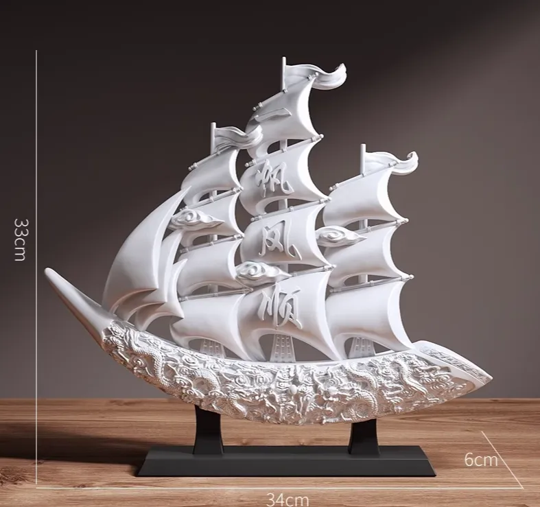 Smooth Sailboat Home Office Decorations Quality Luxury High-End Elegant Style