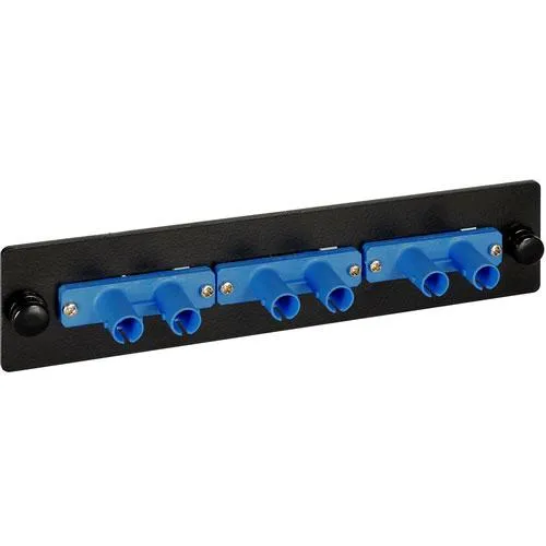 SST-ST Fiber Optic Adapter Panel with Blue Singlemode Adapters