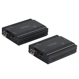 Startech.Com 4K Hdmi Kvm Extender Over Fiber, Hdmi Video & Usb Over Fiber, Up To 984Ft/300M (Multimode), 10G Mmf Sfp  Mo