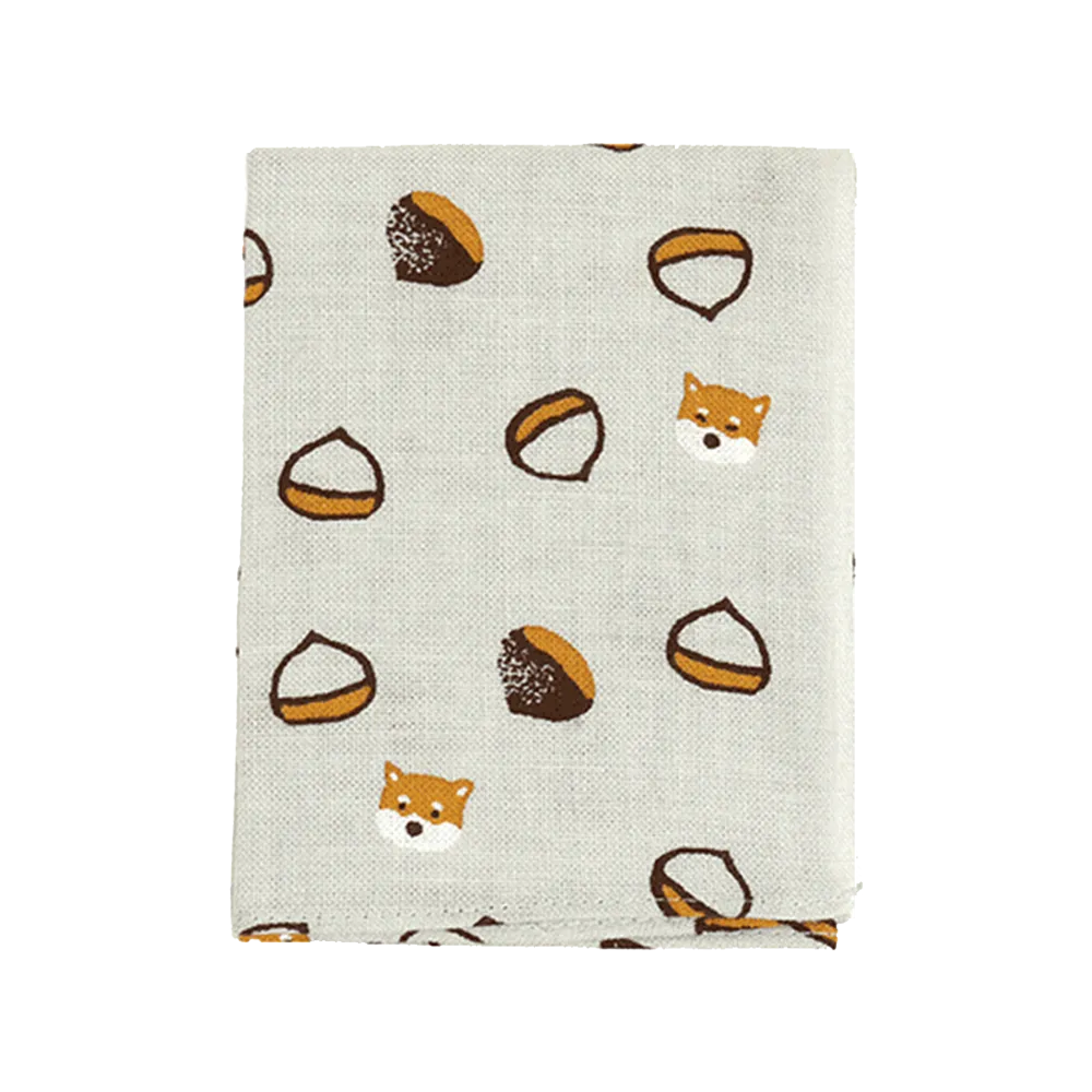 Tenugui Handkerchief - Tiny Chestnuts and Tiny Mameshiba