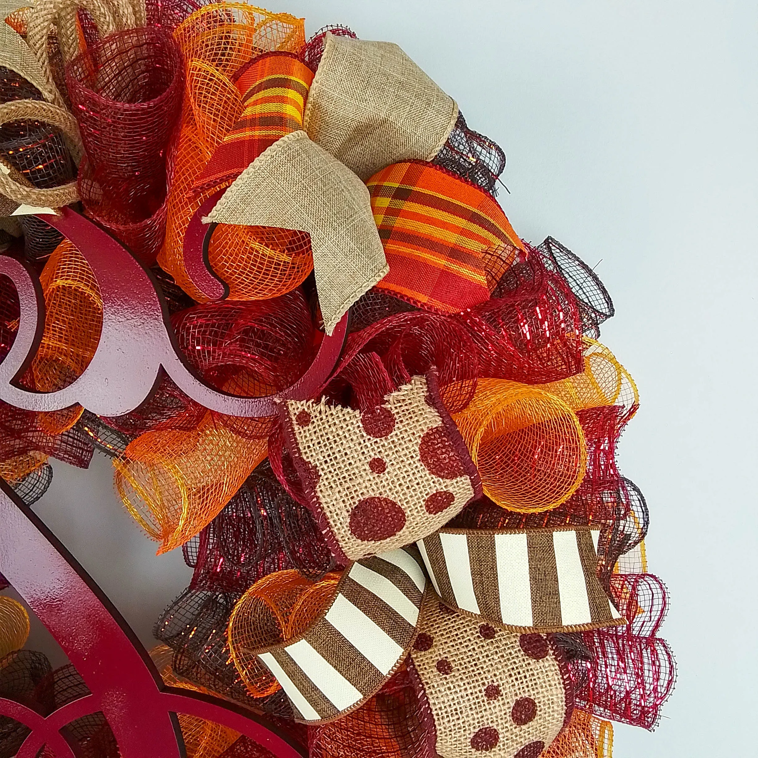 Thanksgiving Wreaths | Fall Monogram Door Wreath : F2