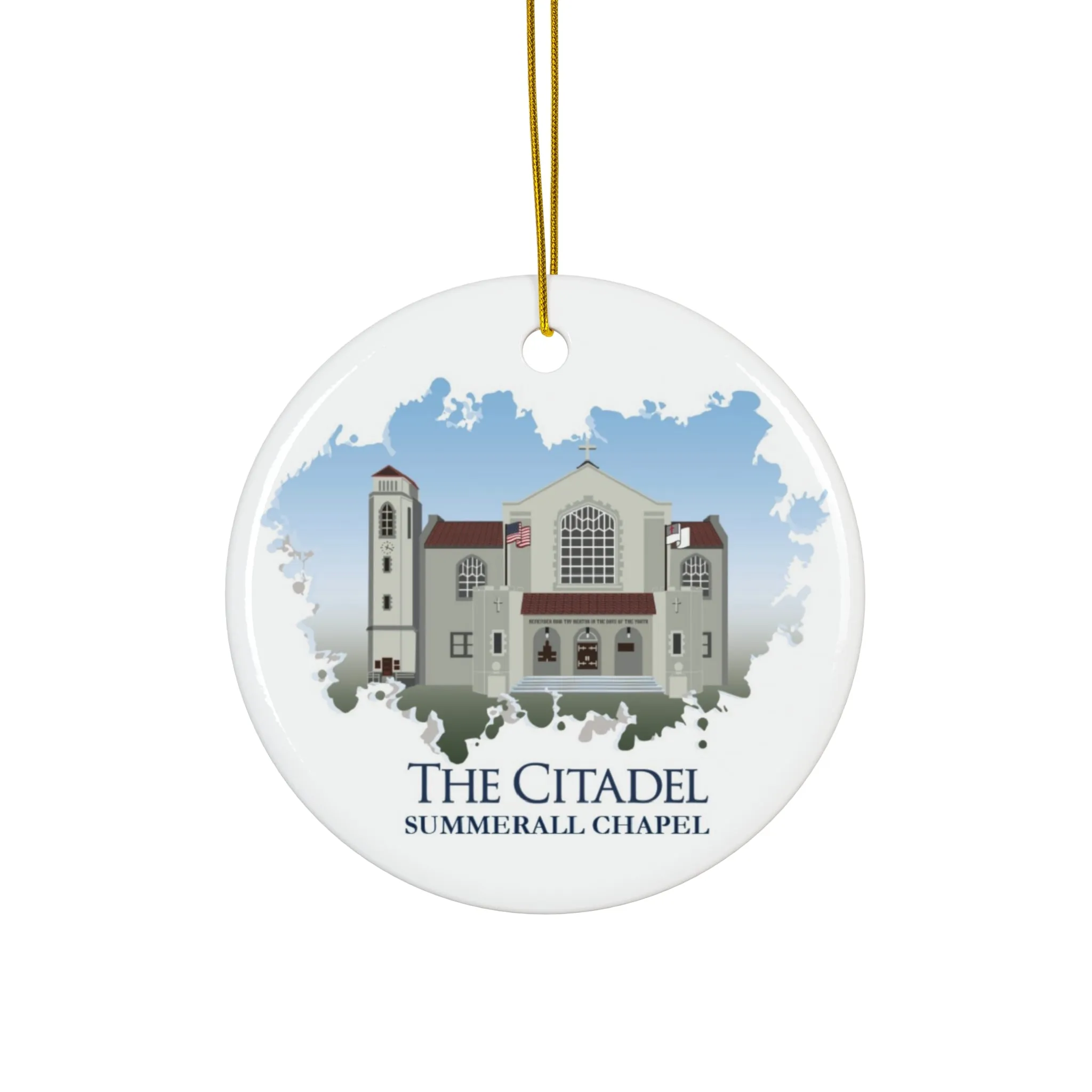 The Citadel, Summerall Chapel, Ceramic Ornament, Circle