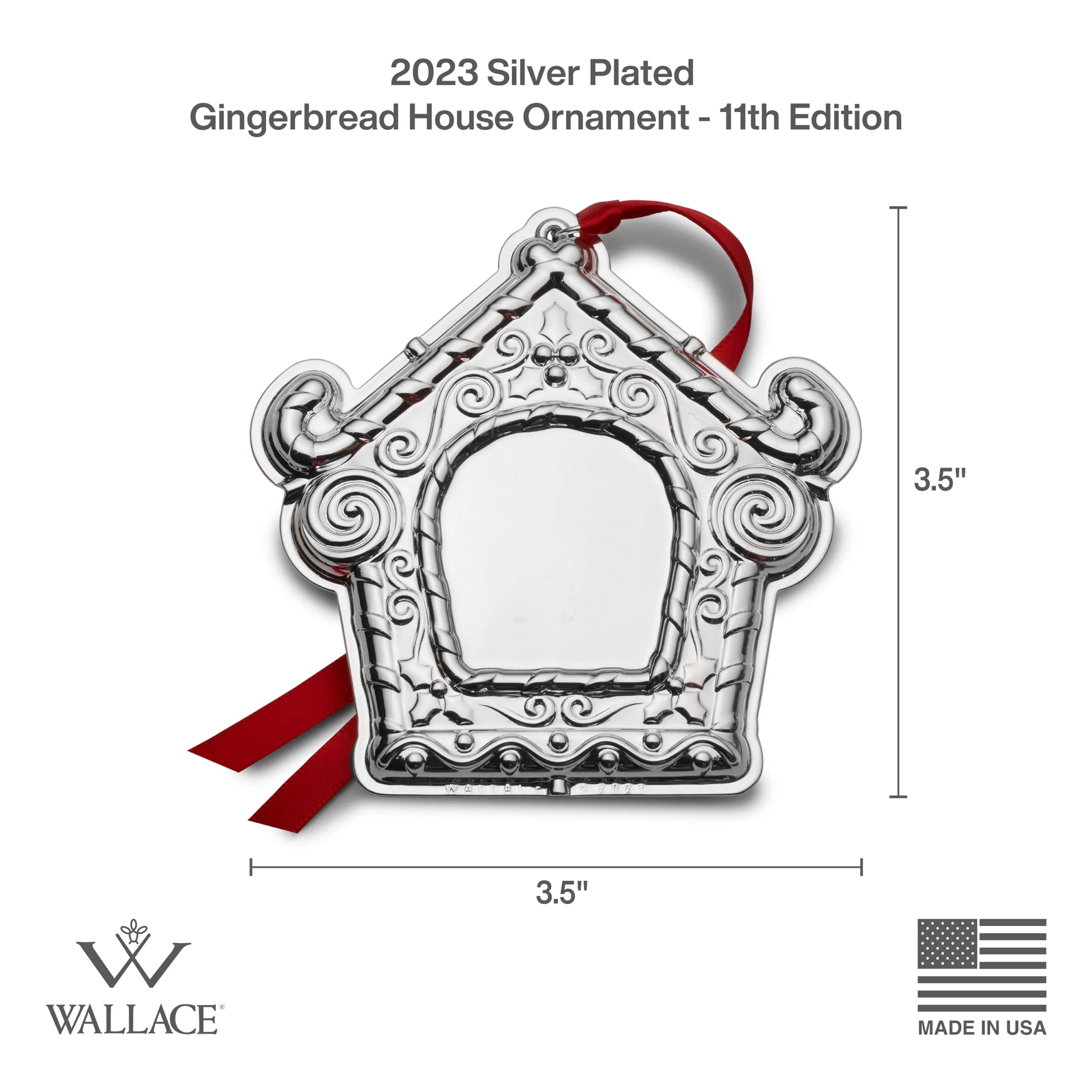 Wallace 2023 Silver Plated Sleigh Bell Ornament, 53rd Edition