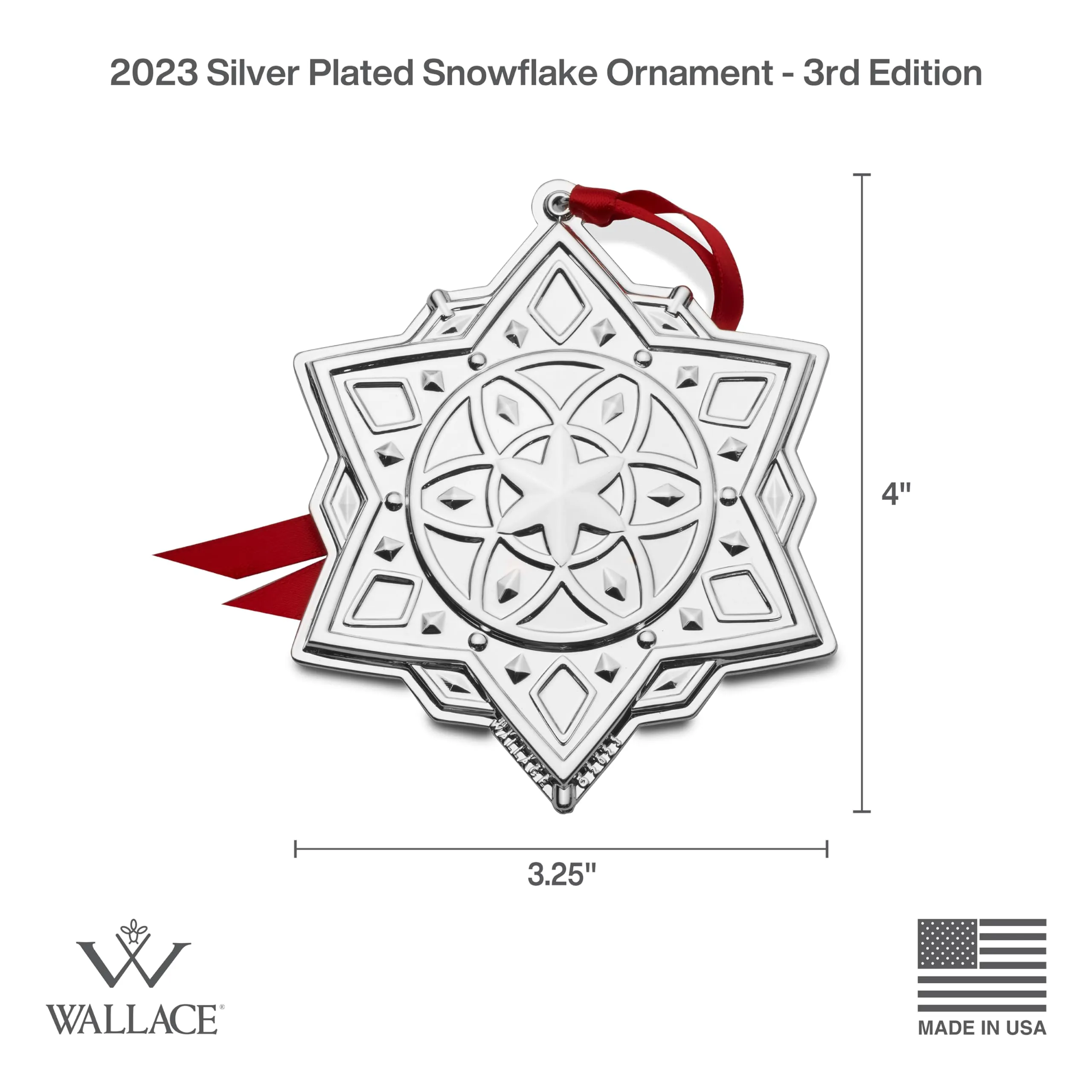 Wallace 2023 Silver Plated Sleigh Bell Ornament, 53rd Edition