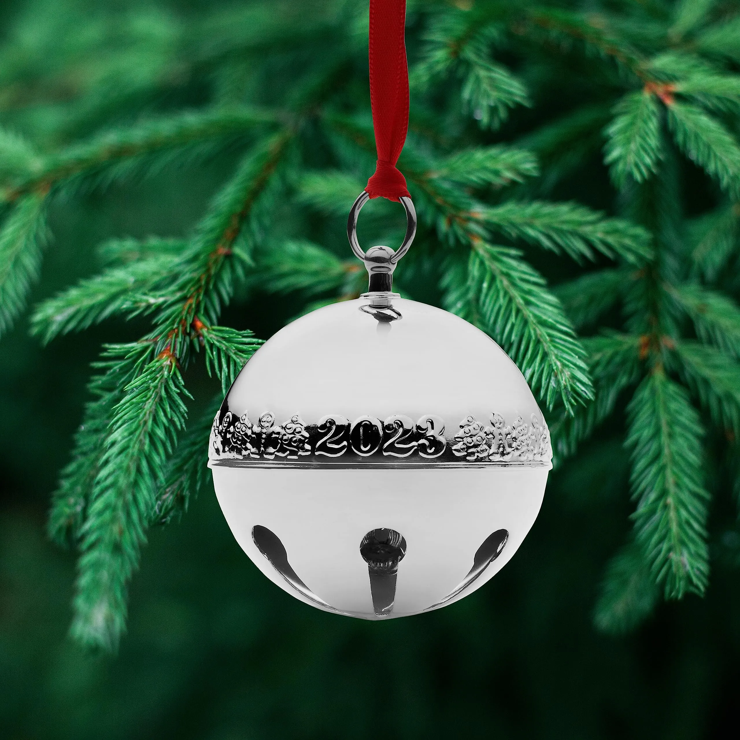 Wallace 2023 Silver Plated Sleigh Bell Ornament, 53rd Edition