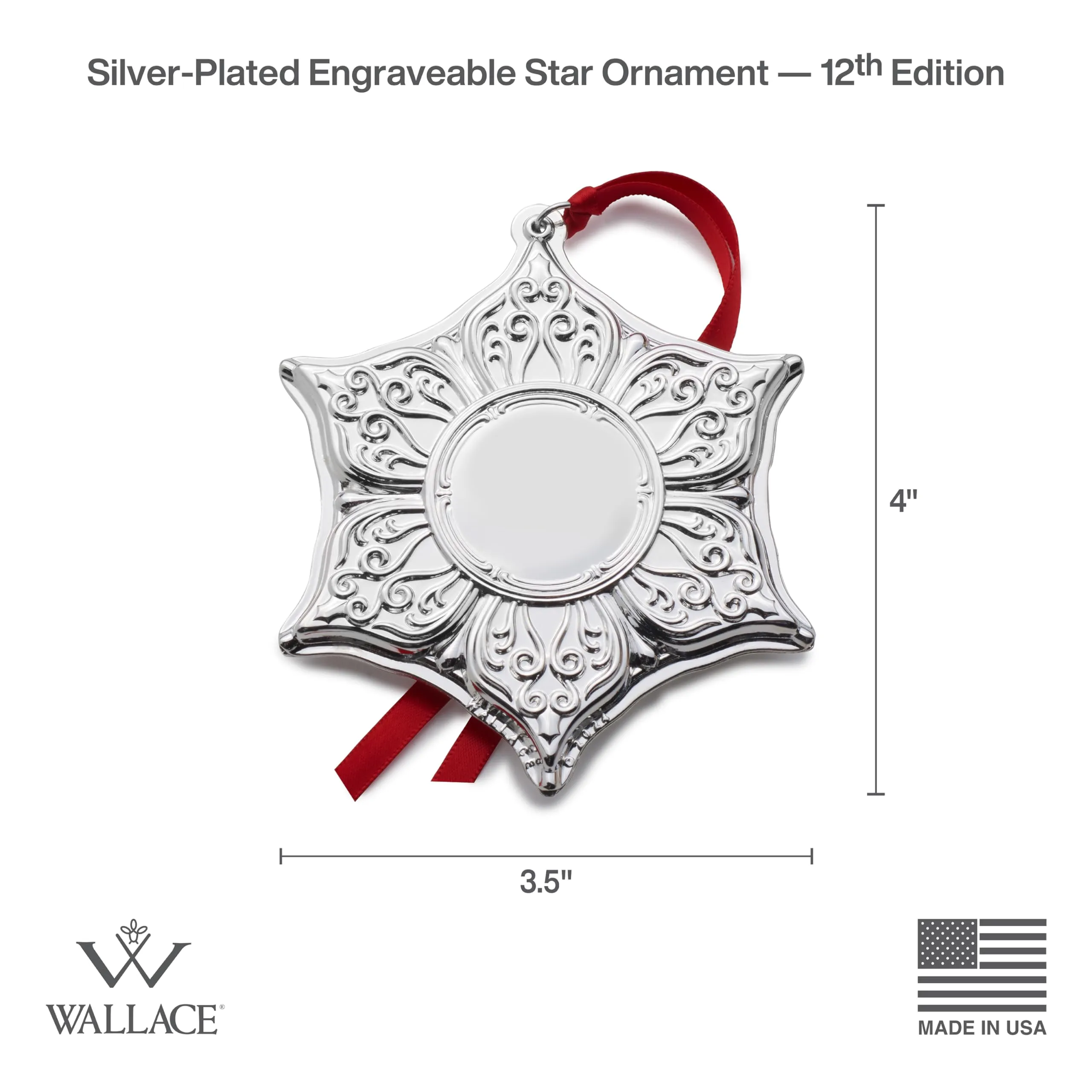 Wallace 2023 Silver Plated Sleigh Bell Ornament, 53rd Edition