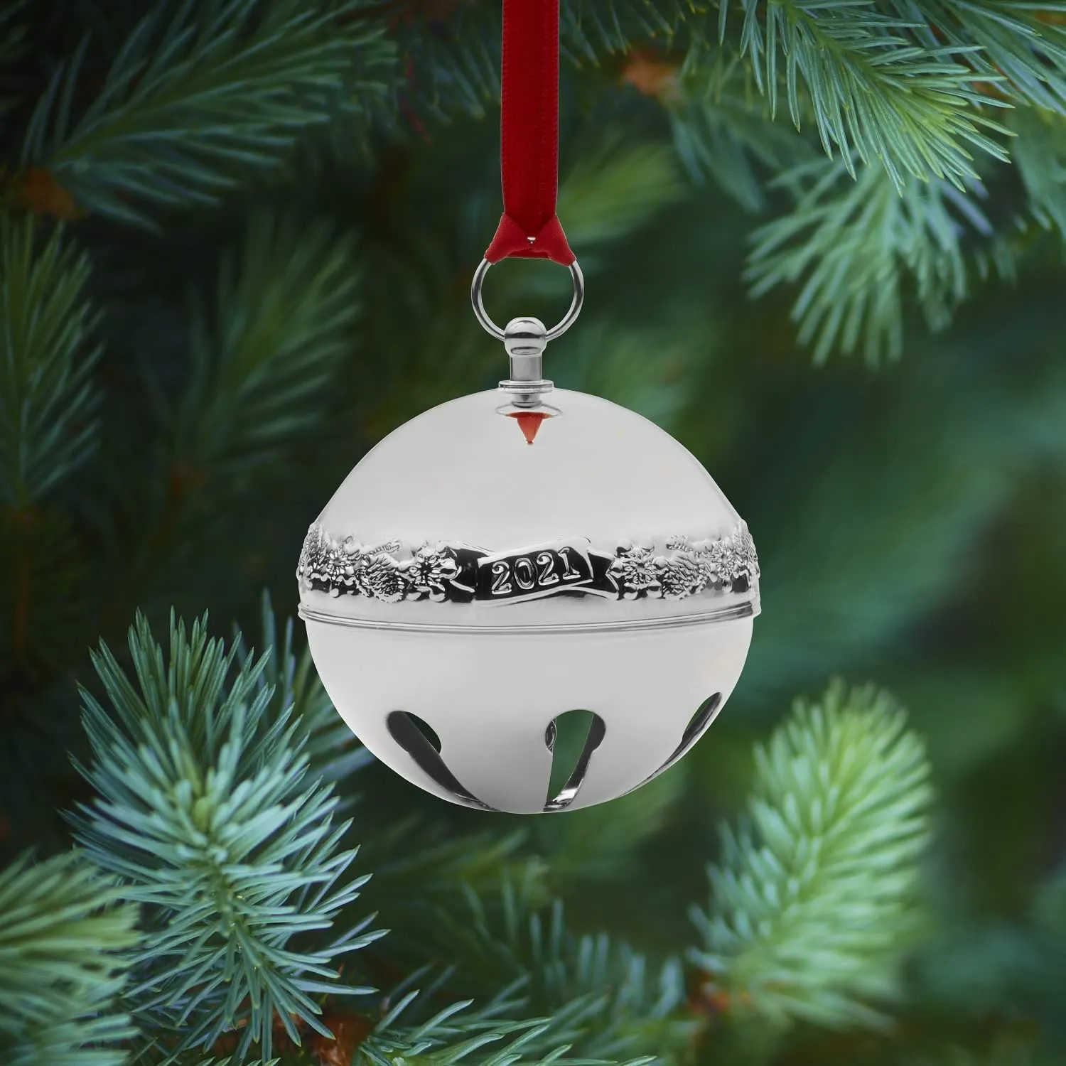 Wallace 2023 Silver Plated Sleigh Bell Ornament, 53rd Edition