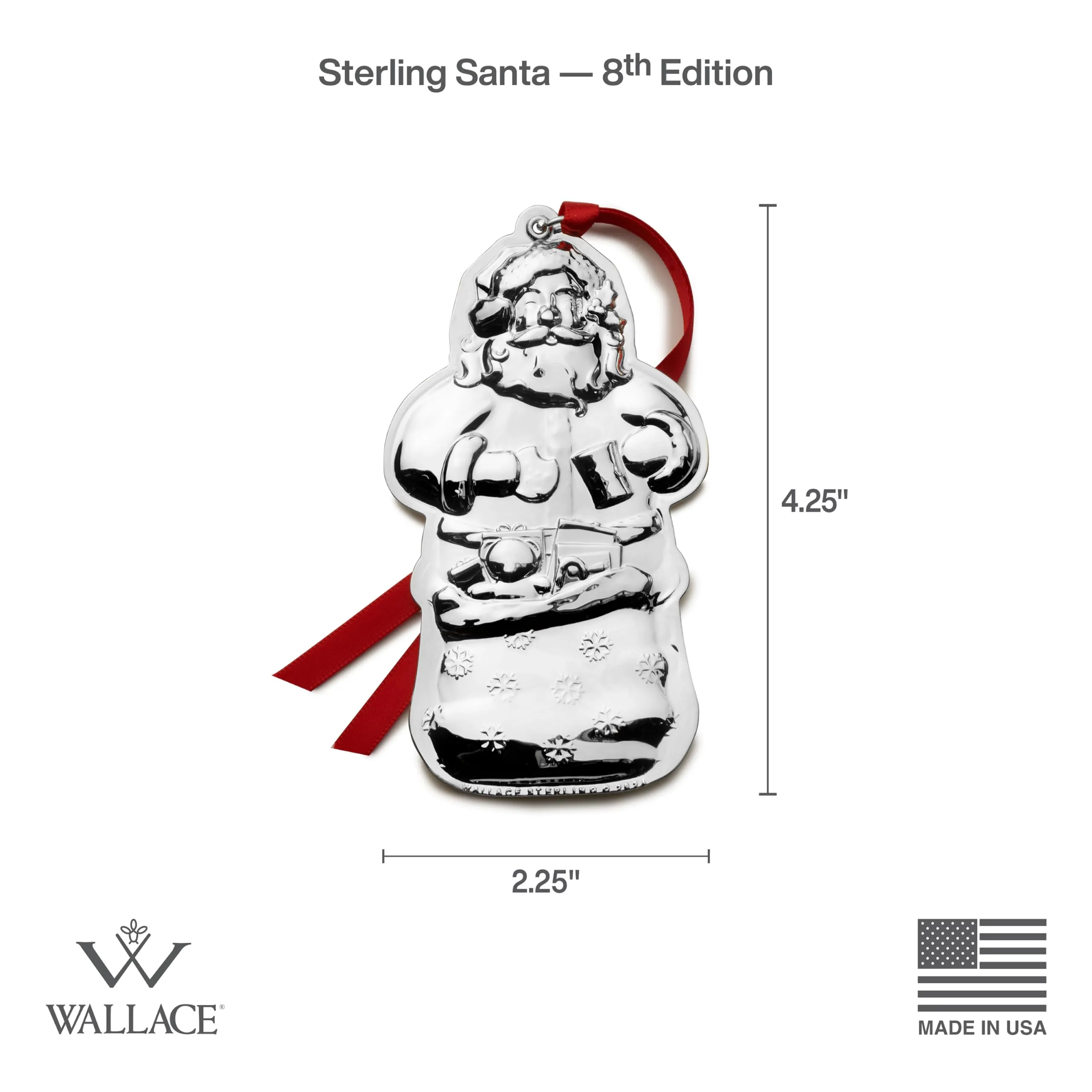 Wallace 2023 Silver Plated Sleigh Bell Ornament, 53rd Edition