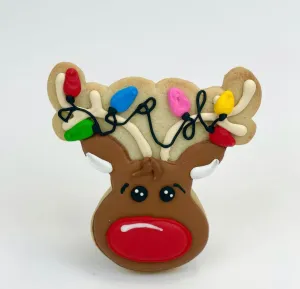 Whimsical Reindeer Sugar Cookie